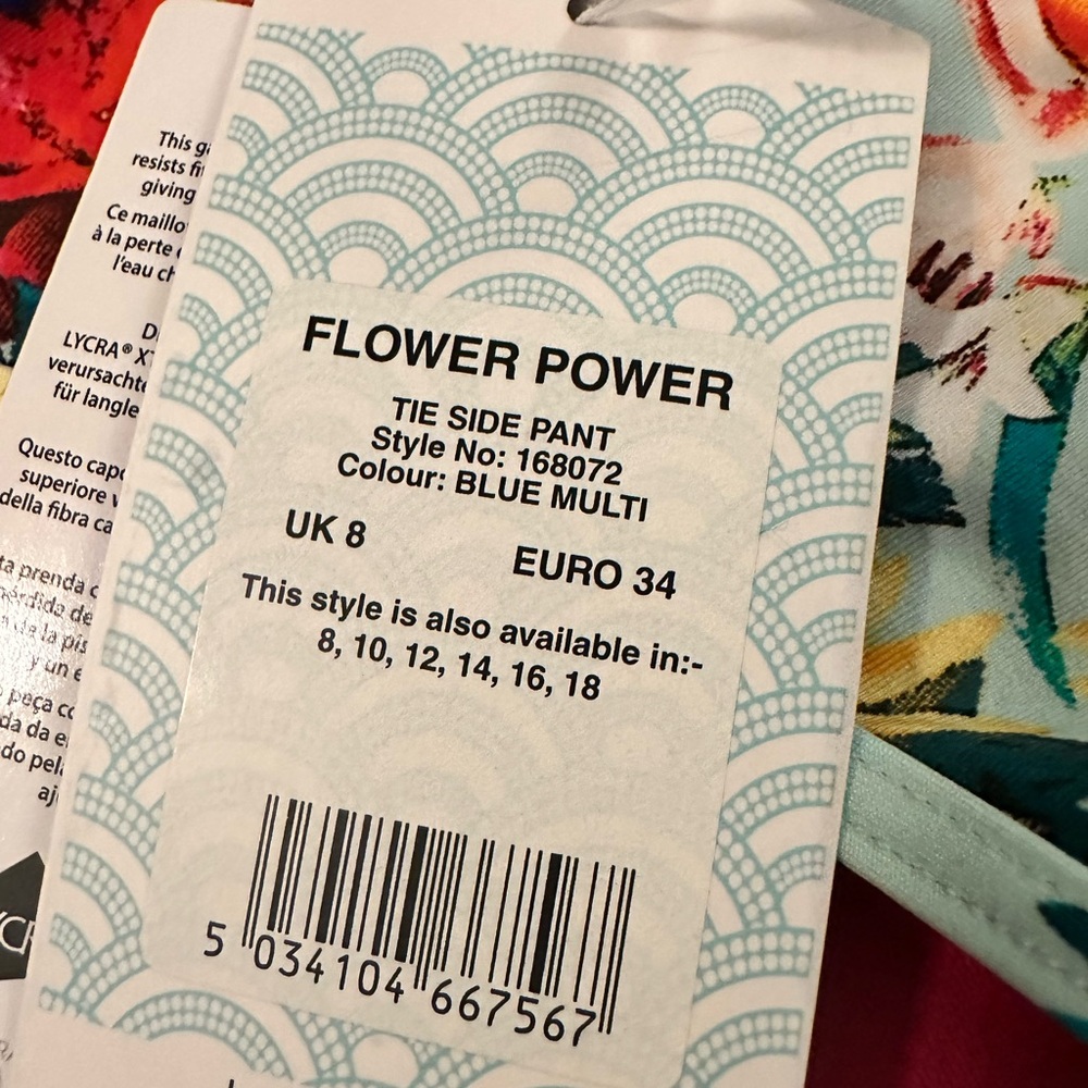 👙 Lepel Flower Power Ruffle Halter Bikini 32B UK 8/US 4 NWT - Picture 4 of 13